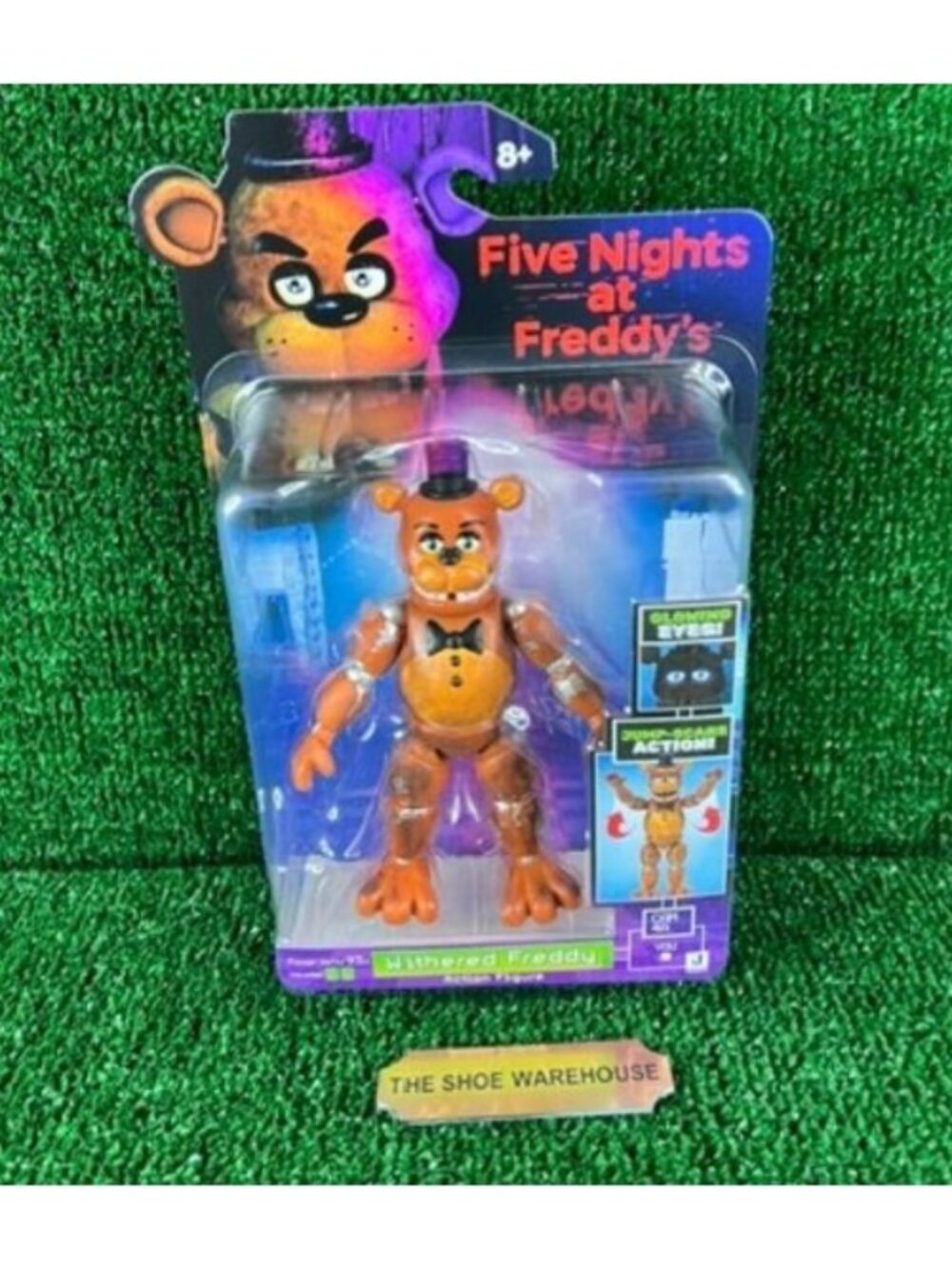 FNAF Five Nights Freddy's WITHERED FREDDY 5" Figure Glowing Eyes Jump Scare NEW